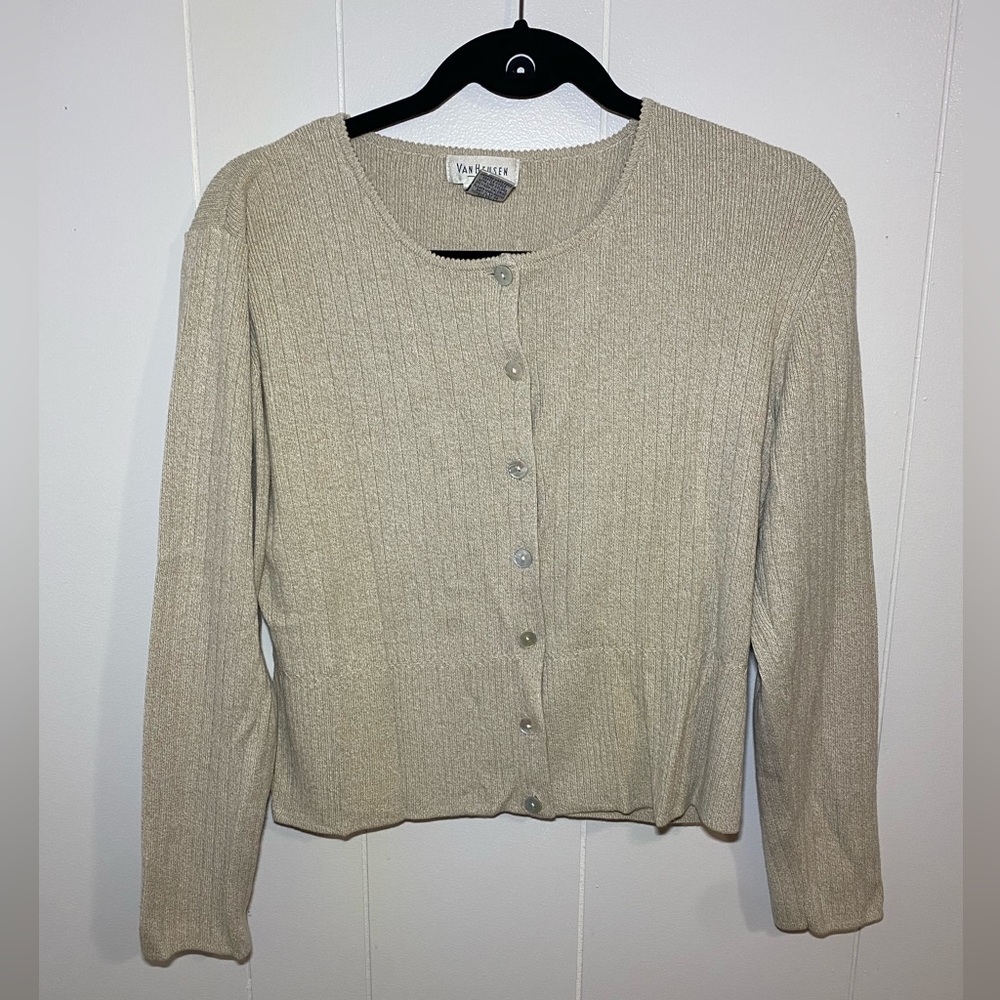 Women’s SM Van Heusen Button Up Long Sleeve Sweater